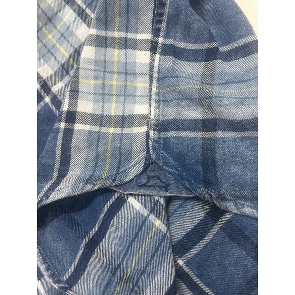 Tommy Bahama Mens XXL Hola Indigo Bering Blue Plaid Short Sleeve Button-Up Shirt - Picture 7 of 12